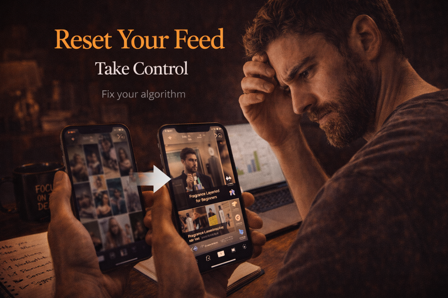 Creator resetting TikTok algorithm by marking videos as not interested, improving their For You Page.